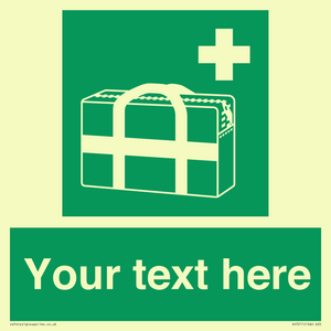 Custom sign safe condition Medical grab bag